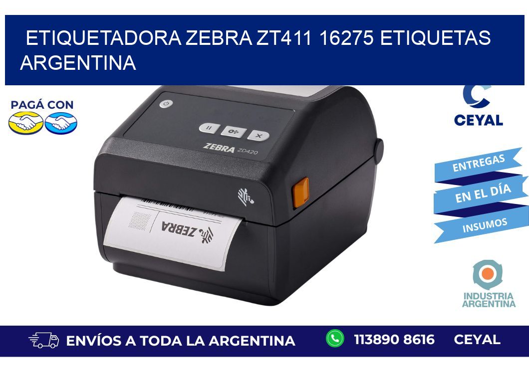 etiquetadora zebra zt411 16275 etiquetas argentina