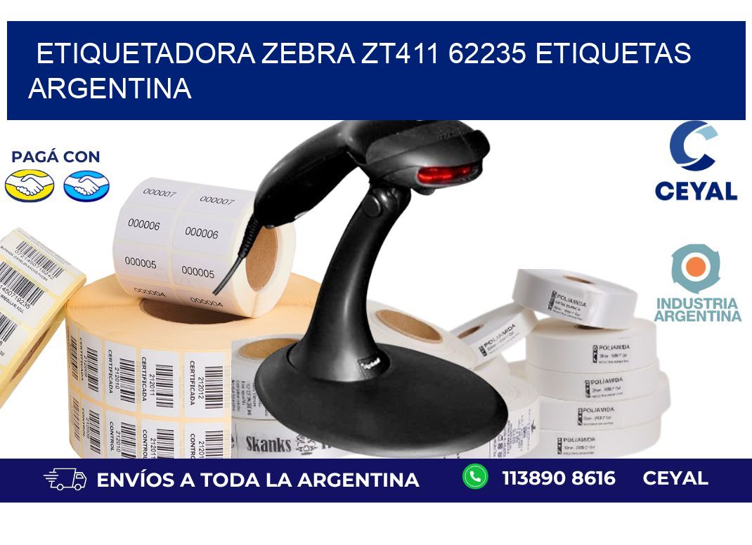 etiquetadora zebra zt411 62235 etiquetas argentina