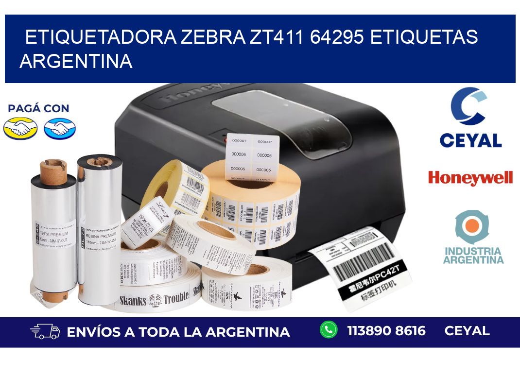 etiquetadora zebra zt411 64295 etiquetas argentina