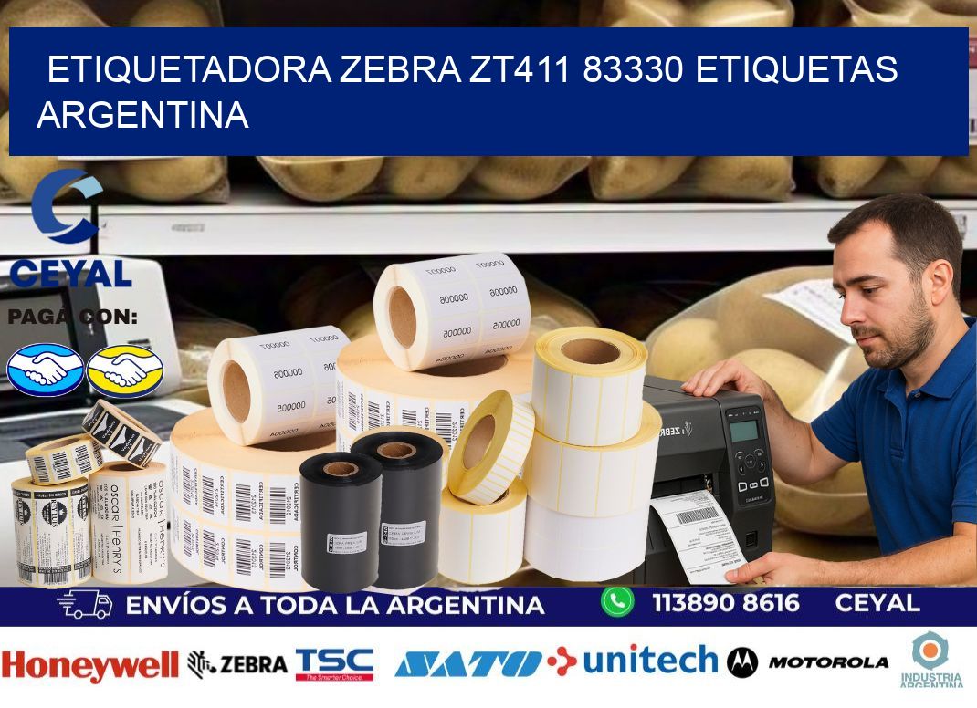 etiquetadora zebra zt411 83330 etiquetas argentina