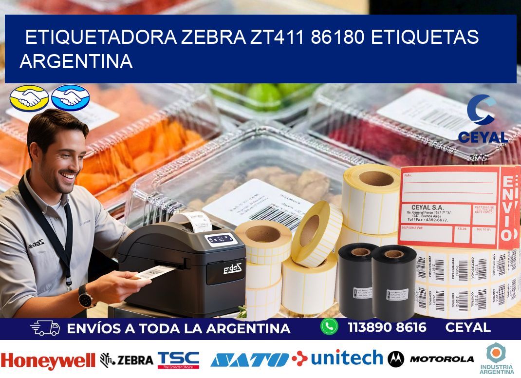 etiquetadora zebra zt411 86180 etiquetas argentina