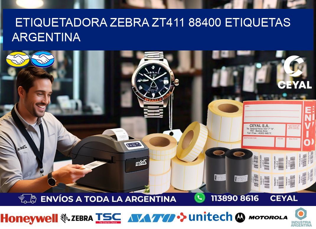 etiquetadora zebra zt411 88400 etiquetas argentina
