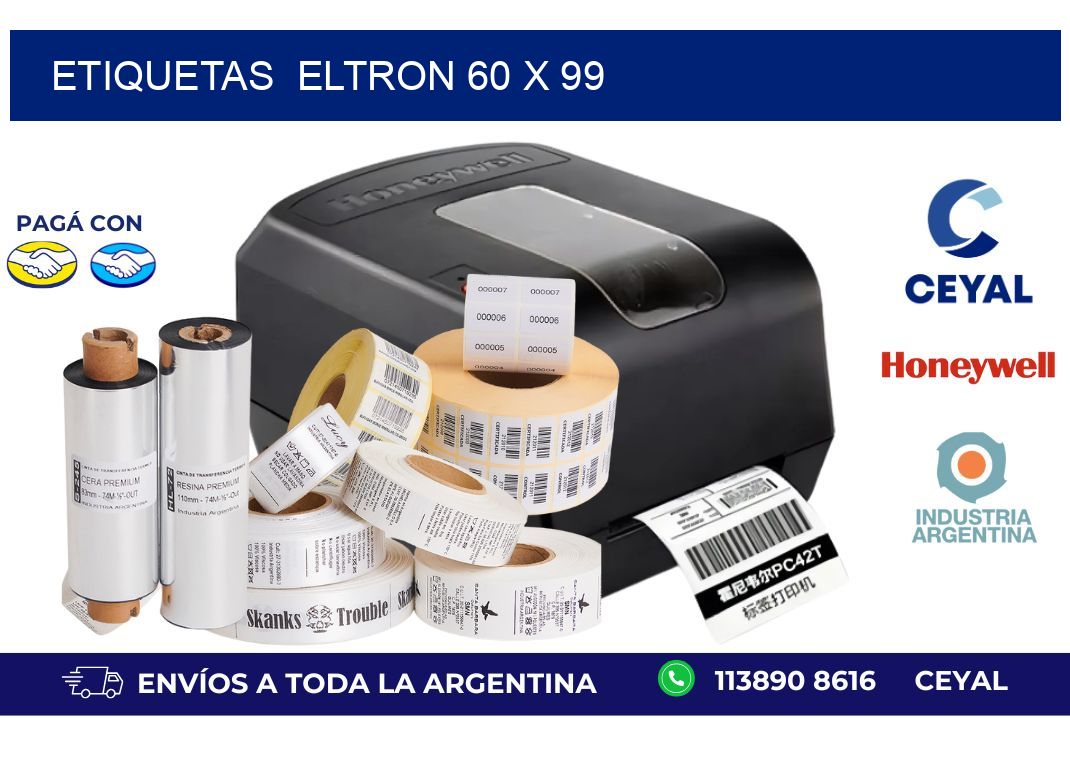 etiquetas  eltron 60 x 99
