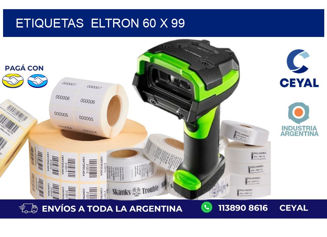 etiquetas  eltron 60 x 99