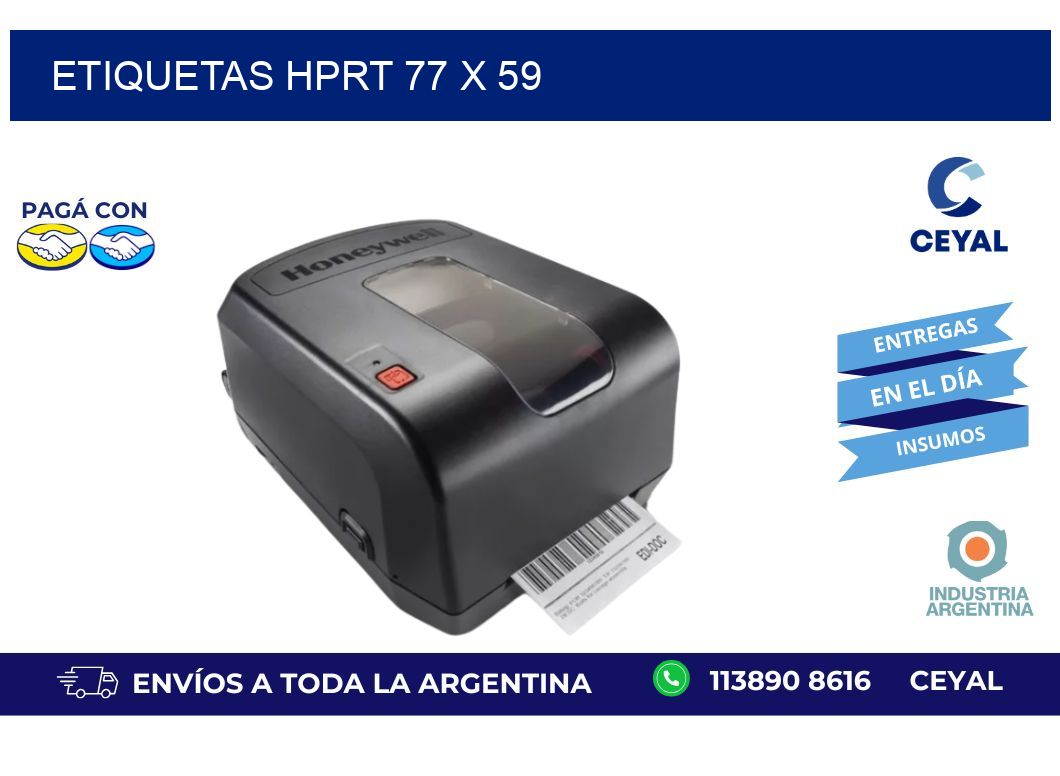 etiquetas hprt 77 x 59