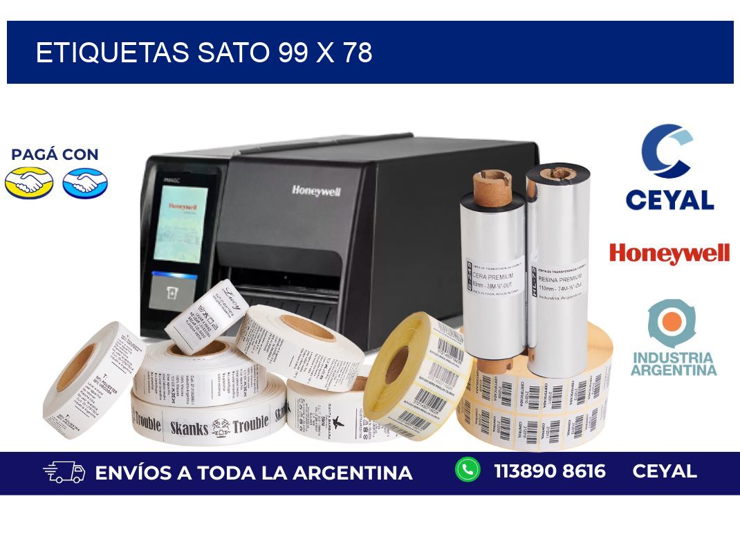 etiquetas sato 99 x 78