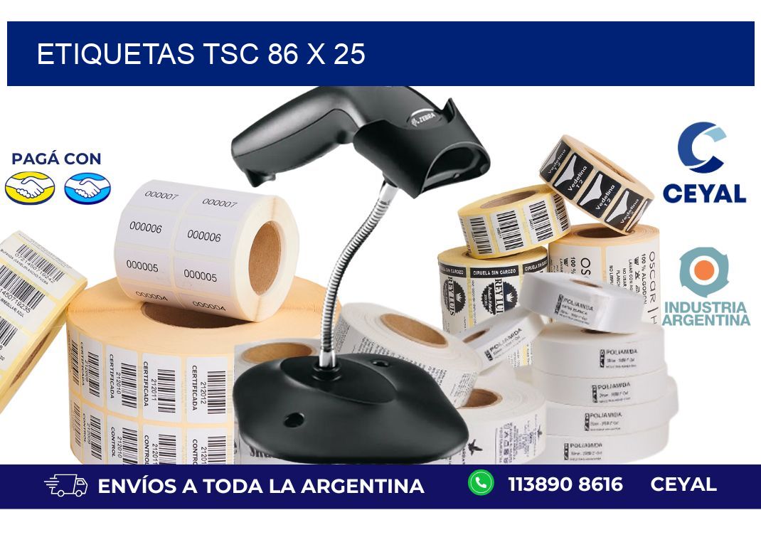 etiquetas tsc 86 x 25