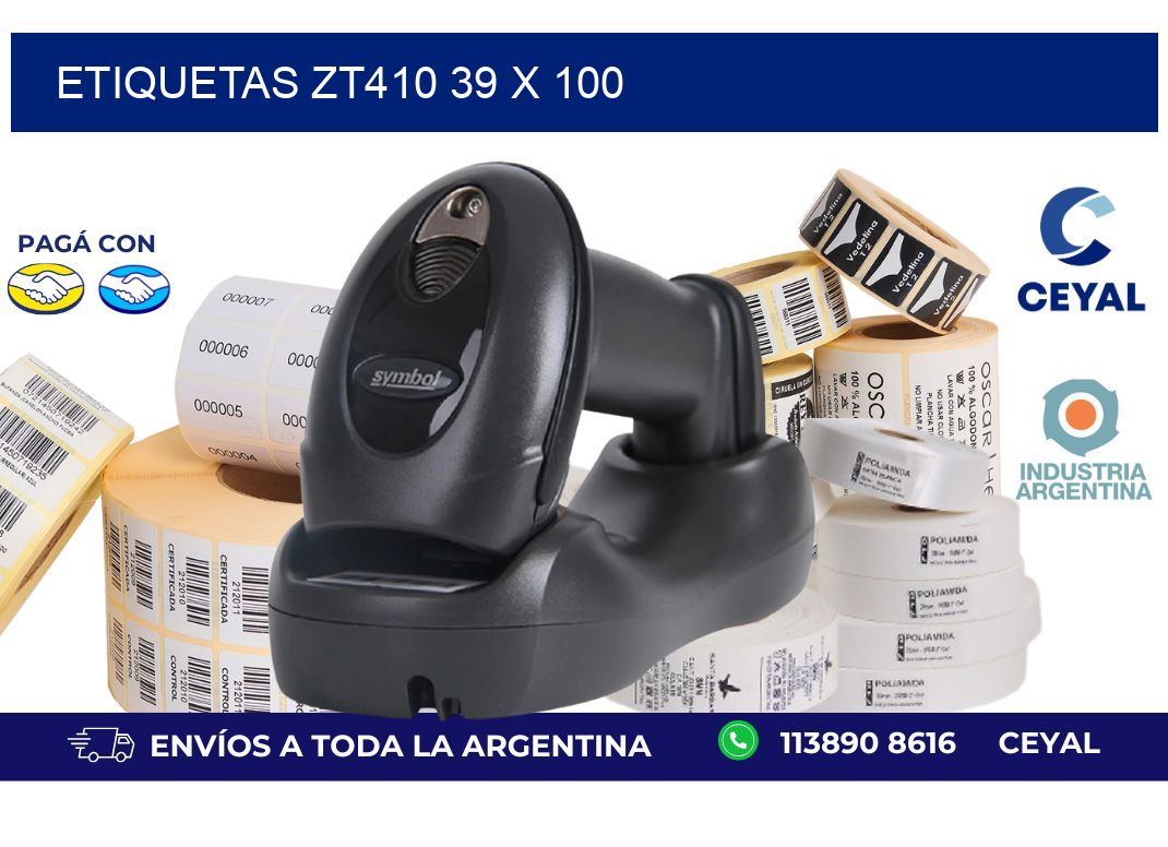 etiquetas zt410 39 x 100