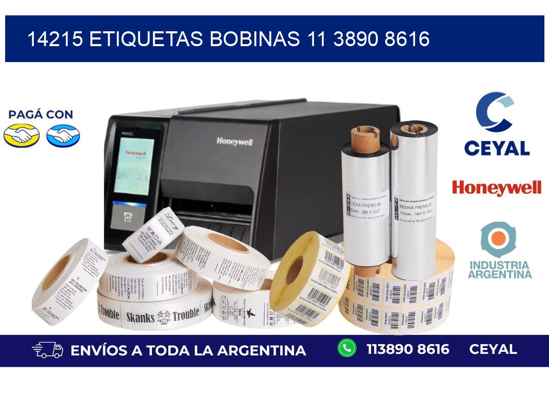 14215 ETIQUETAS BOBINAS 11 3890 8616