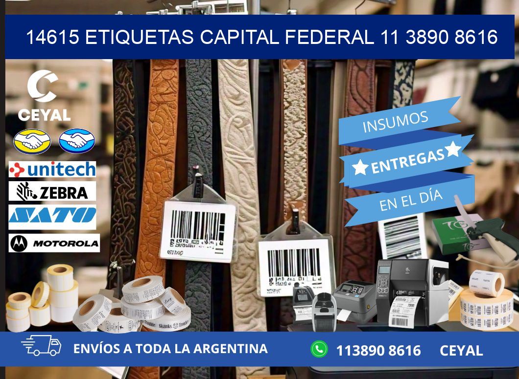 14615 ETIQUETAS CAPITAL FEDERAL 11 3890 8616