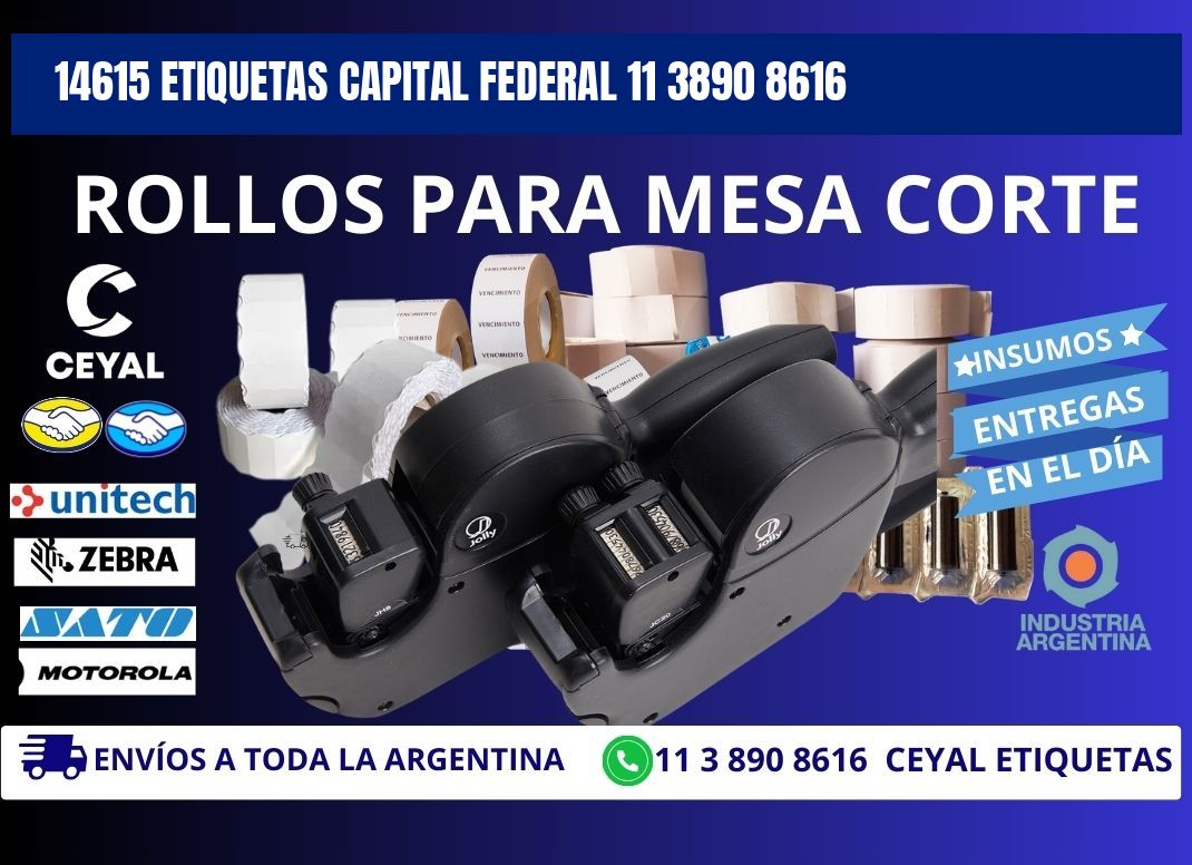14615 ETIQUETAS CAPITAL FEDERAL 11 3890 8616