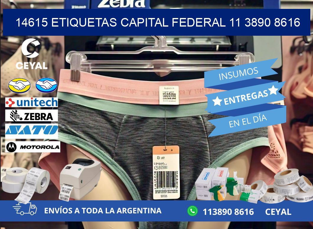 14615 ETIQUETAS CAPITAL FEDERAL 11 3890 8616
