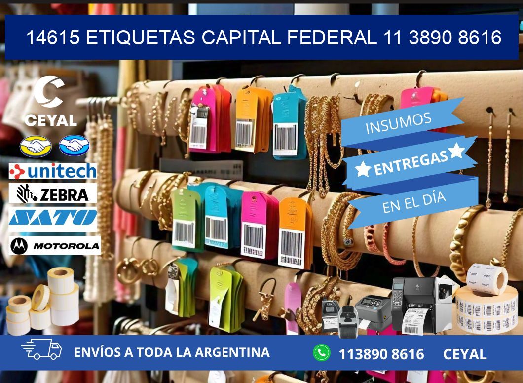 14615 ETIQUETAS CAPITAL FEDERAL 11 3890 8616