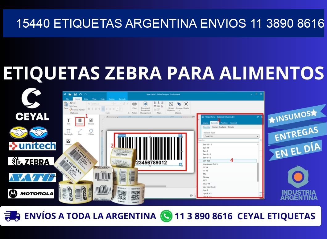 15440 ETIQUETAS ARGENTINA ENVIOS 11 3890 8616