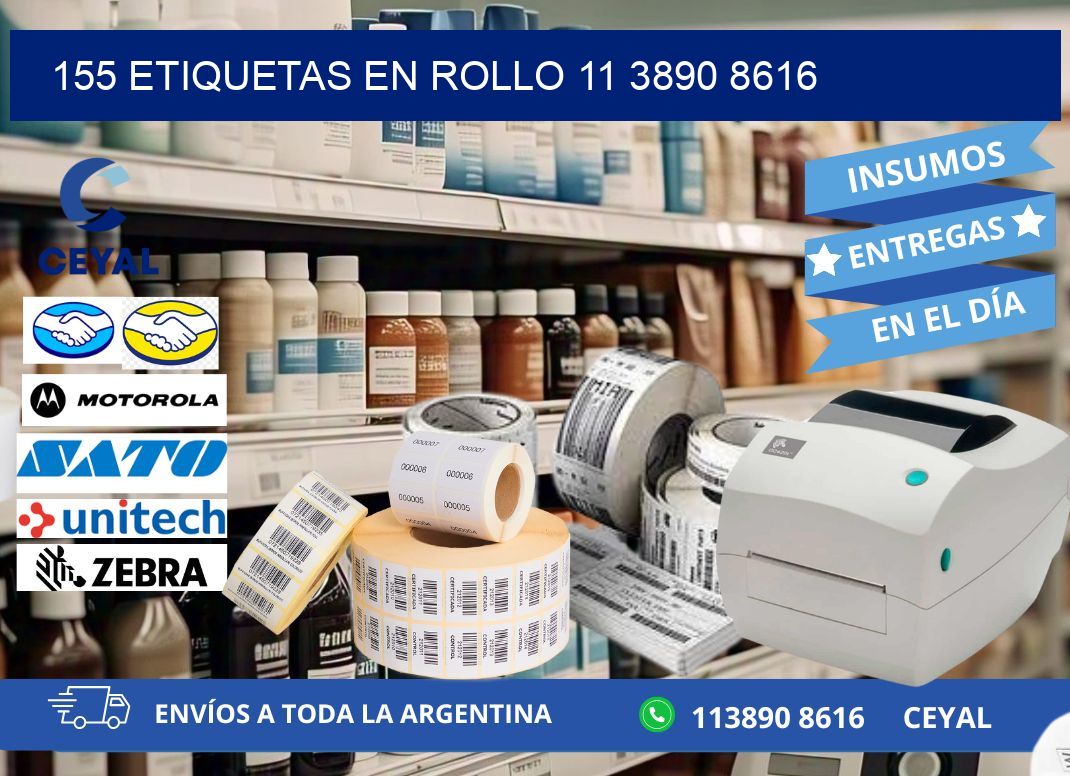 155 ETIQUETAS EN ROLLO 11 3890 8616