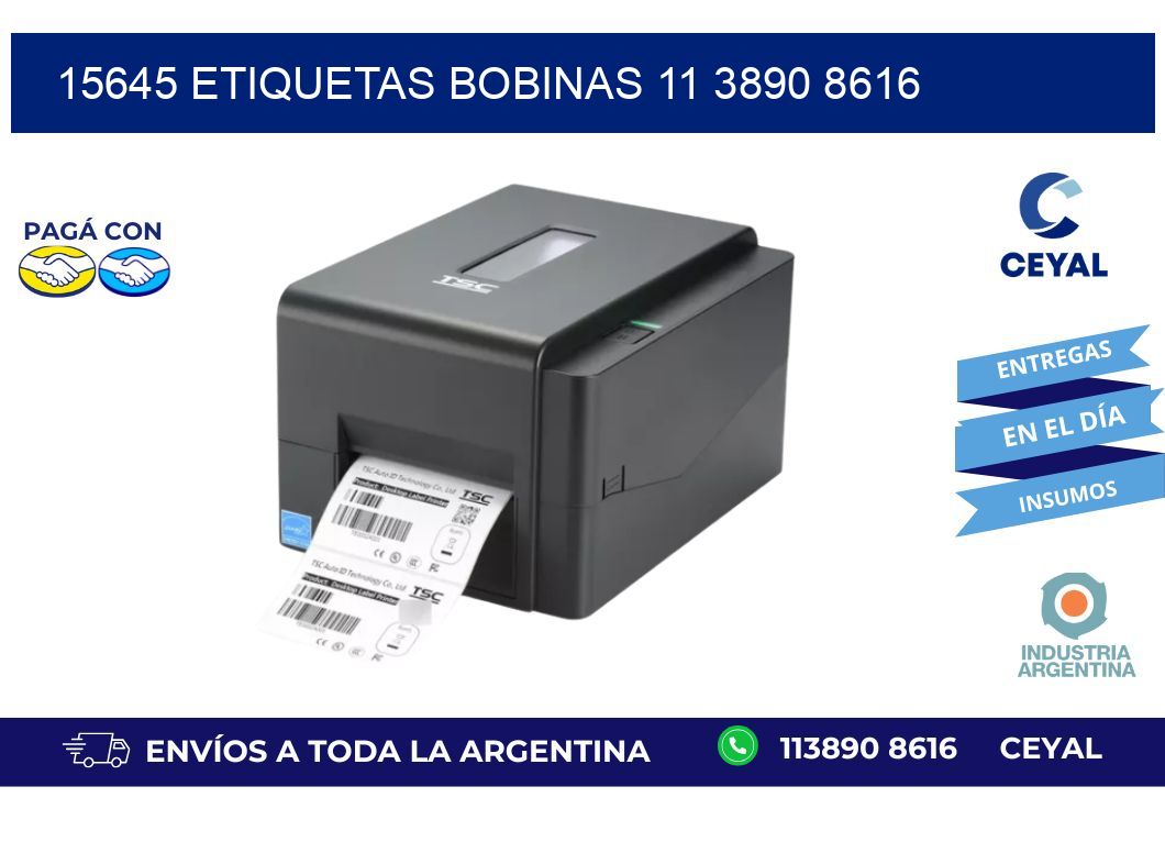 15645 ETIQUETAS BOBINAS 11 3890 8616