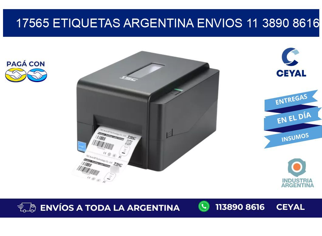 17565 ETIQUETAS ARGENTINA ENVIOS 11 3890 8616