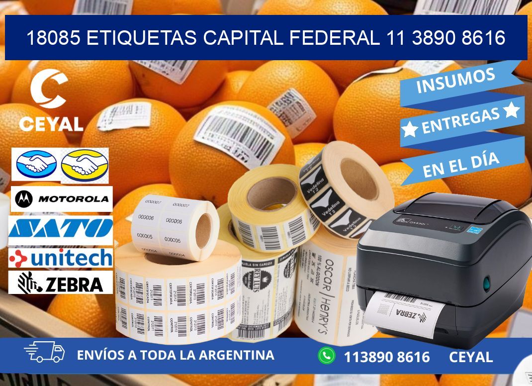18085 ETIQUETAS CAPITAL FEDERAL 11 3890 8616
