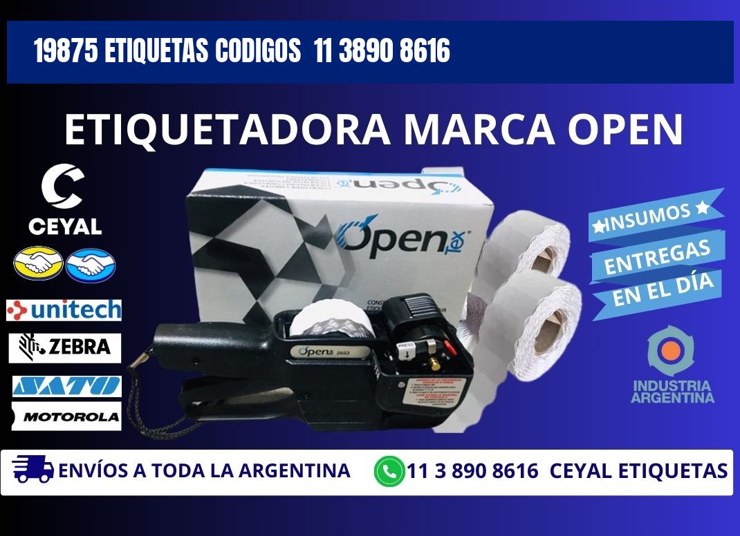 19875 ETIQUETAS CODIGOS  11 3890 8616