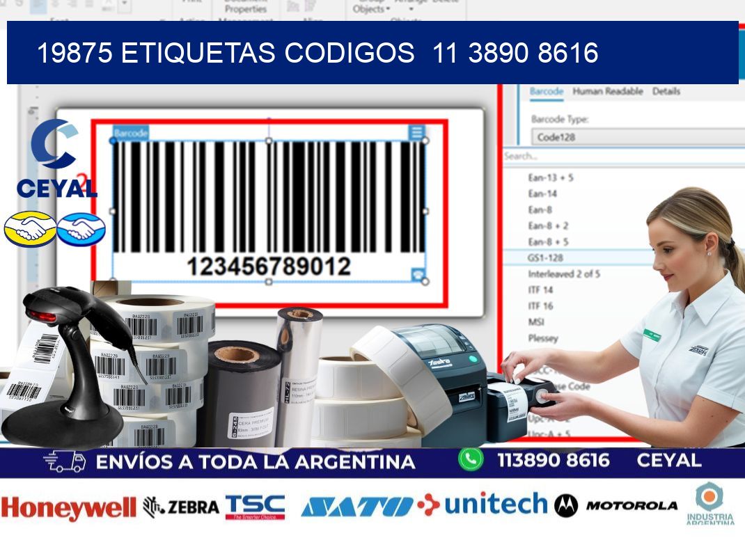 19875 ETIQUETAS CODIGOS  11 3890 8616