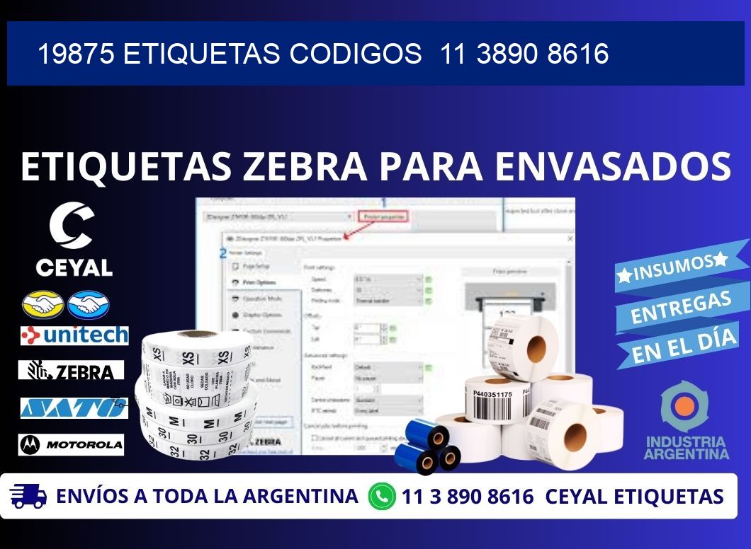 19875 ETIQUETAS CODIGOS  11 3890 8616