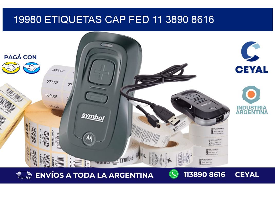 19980 ETIQUETAS CAP FED 11 3890 8616