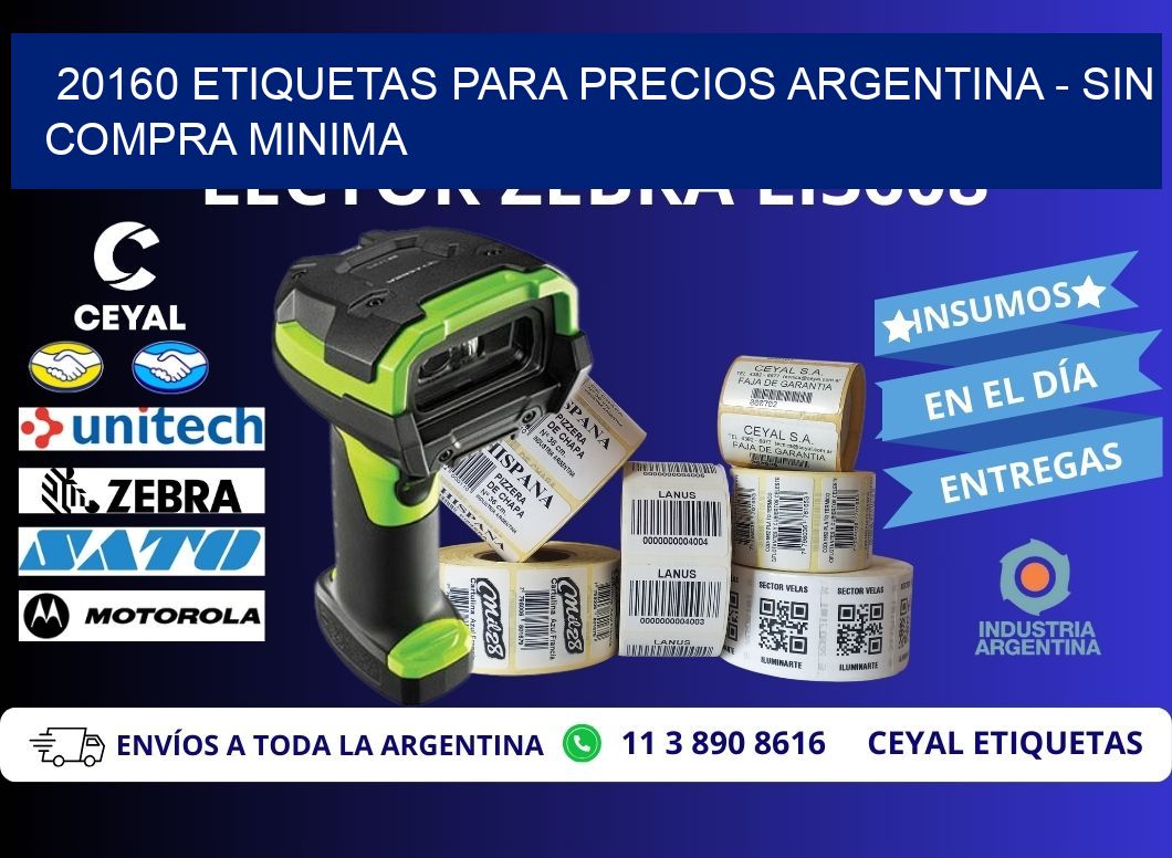 20160 ETIQUETAS PARA PRECIOS ARGENTINA - SIN COMPRA MINIMA
