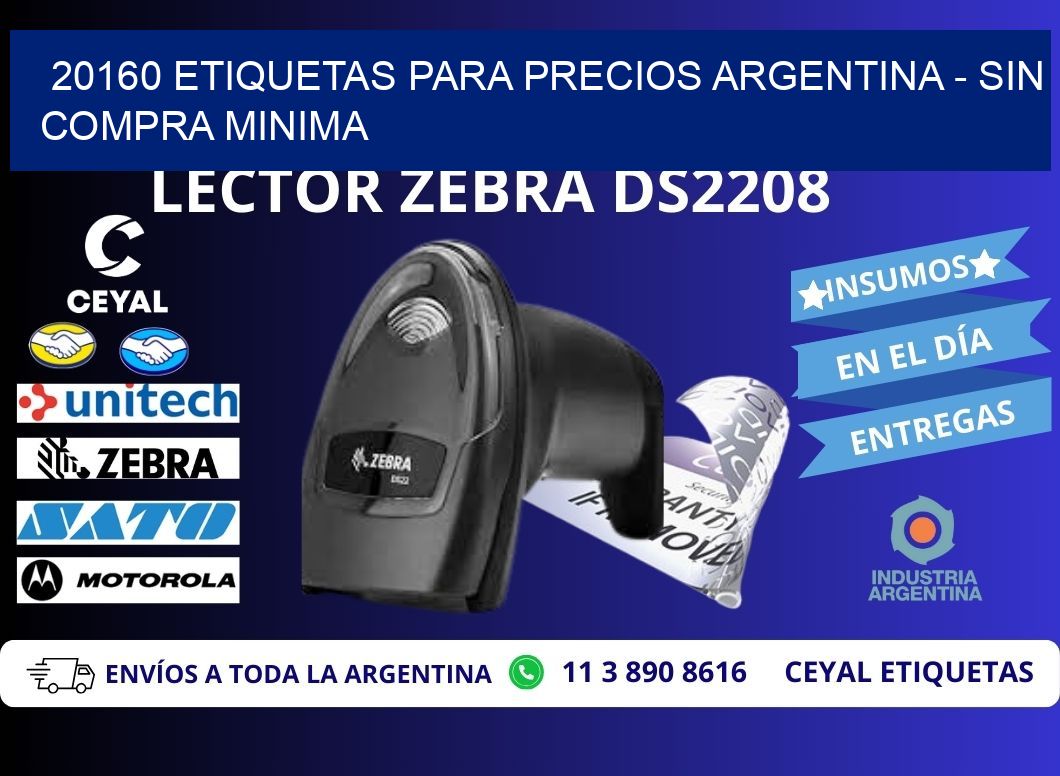 20160 ETIQUETAS PARA PRECIOS ARGENTINA – SIN COMPRA MINIMA