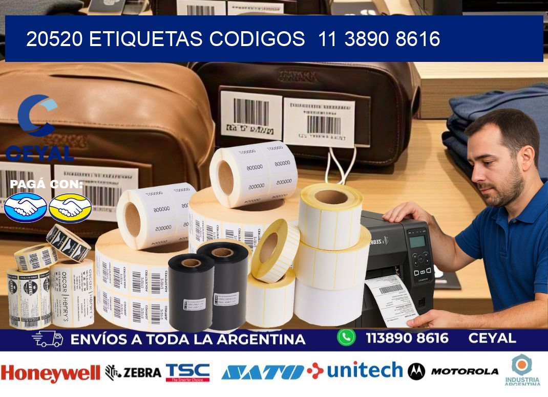 20520 ETIQUETAS CODIGOS  11 3890 8616
