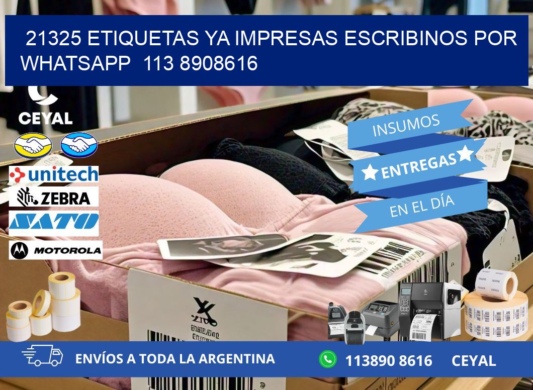 21325 ETIQUETAS YA IMPRESAS ESCRIBINOS POR WHATSAPP  113 8908616
