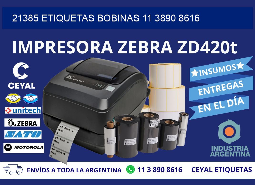21385 ETIQUETAS BOBINAS 11 3890 8616