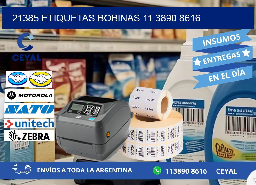 21385 ETIQUETAS BOBINAS 11 3890 8616