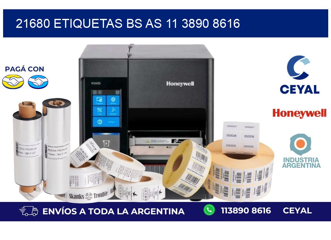 21680 ETIQUETAS BS AS 11 3890 8616