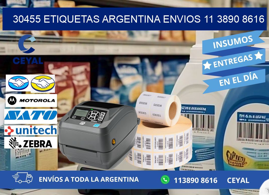 30455 ETIQUETAS ARGENTINA ENVIOS 11 3890 8616