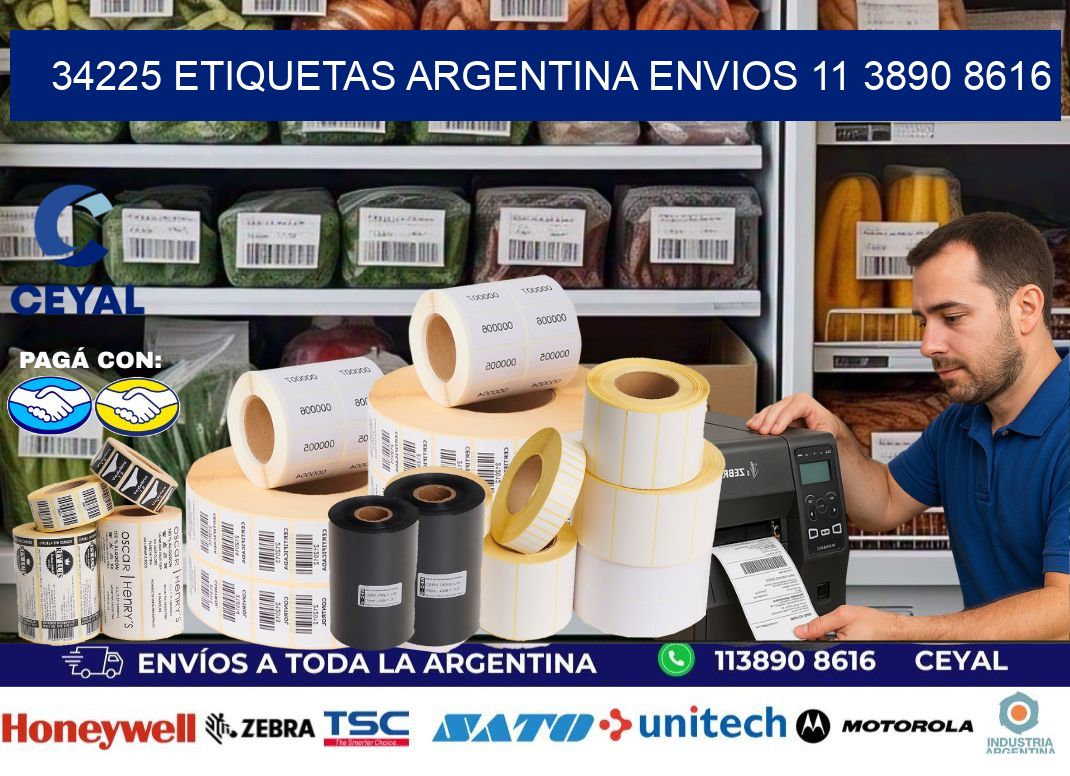 34225 ETIQUETAS ARGENTINA ENVIOS 11 3890 8616