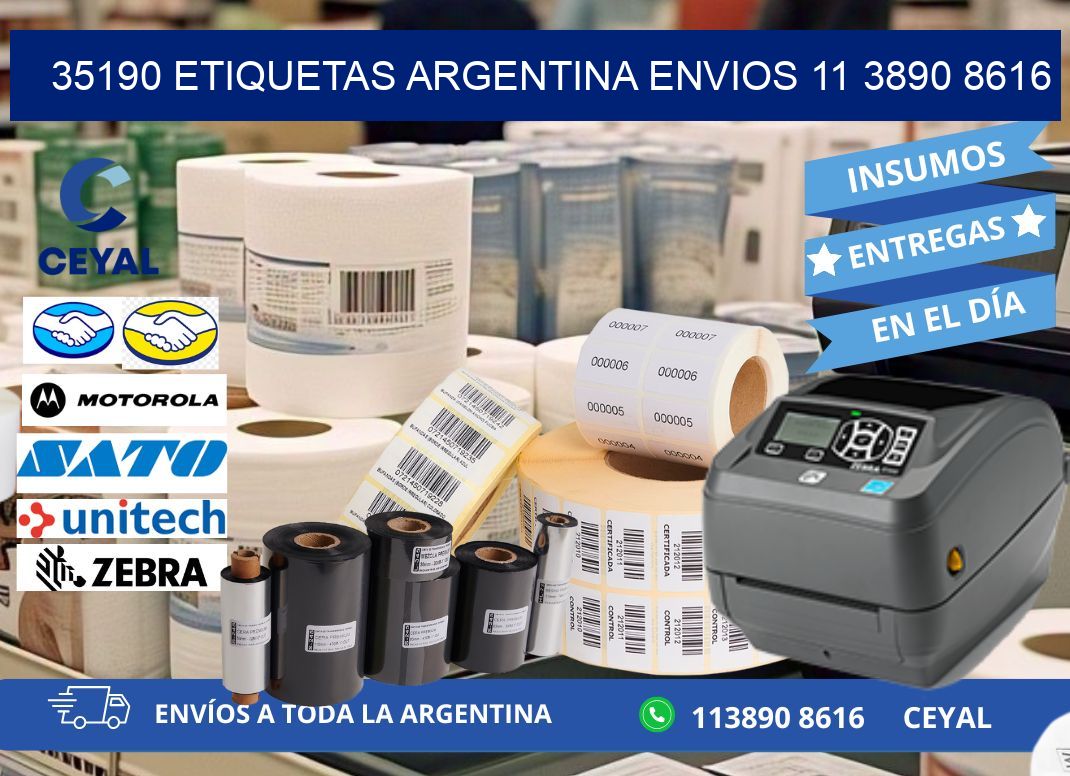 35190 ETIQUETAS ARGENTINA ENVIOS 11 3890 8616