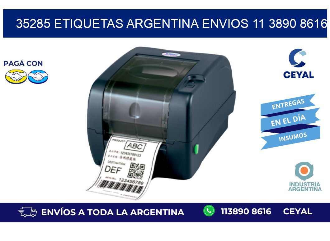 35285 ETIQUETAS ARGENTINA ENVIOS 11 3890 8616