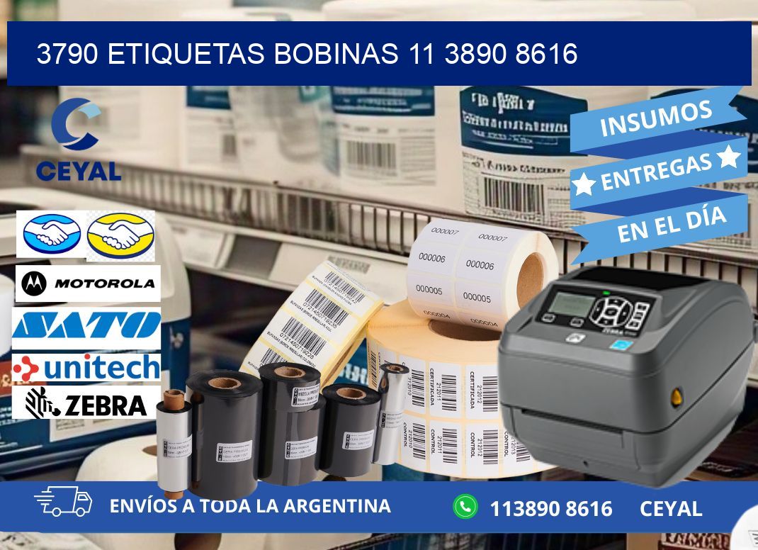 3790 ETIQUETAS BOBINAS 11 3890 8616