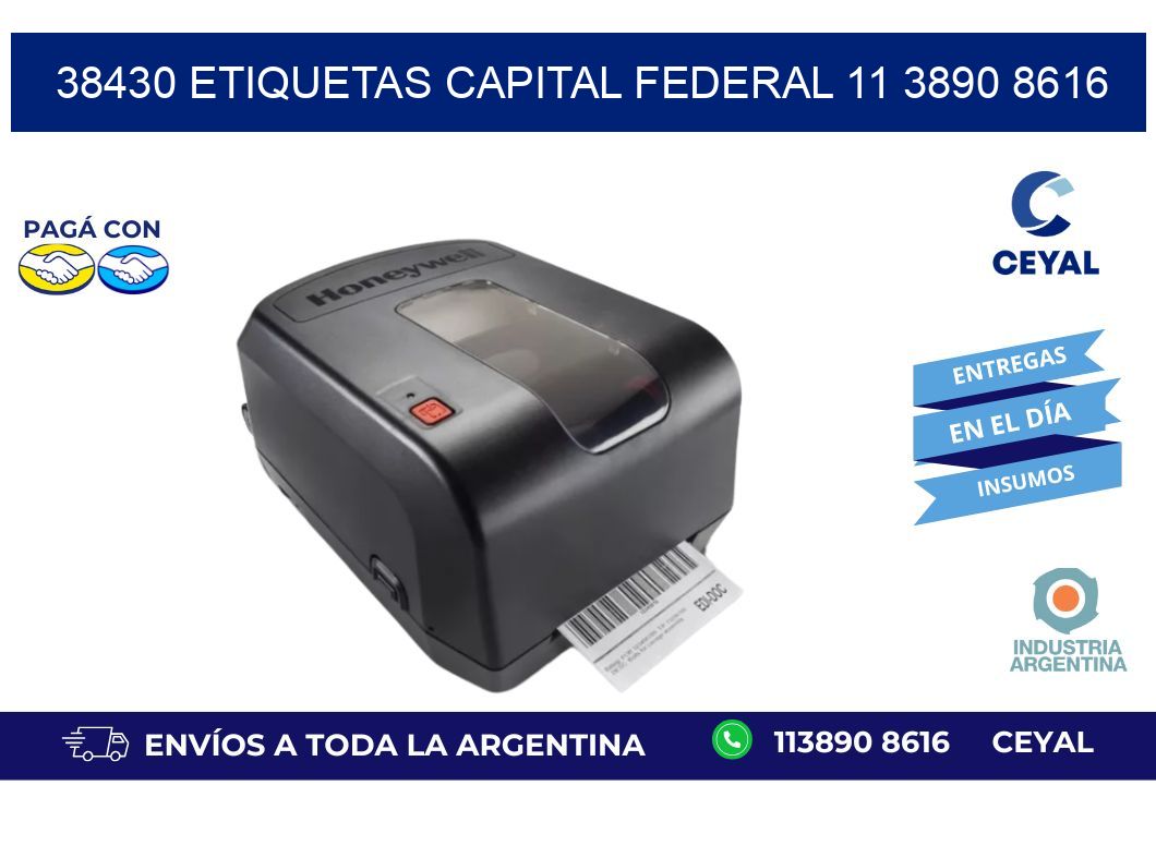 38430 ETIQUETAS CAPITAL FEDERAL 11 3890 8616