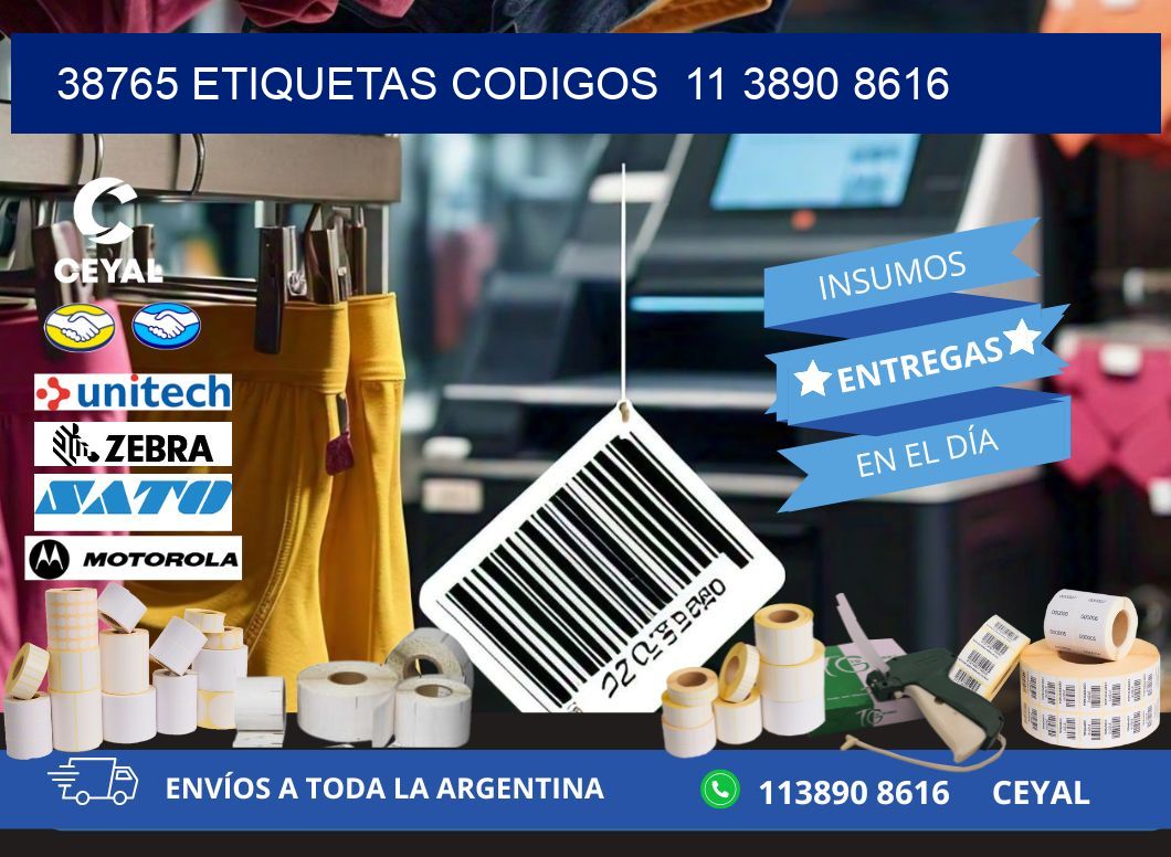 38765 ETIQUETAS CODIGOS 11 3890 8616