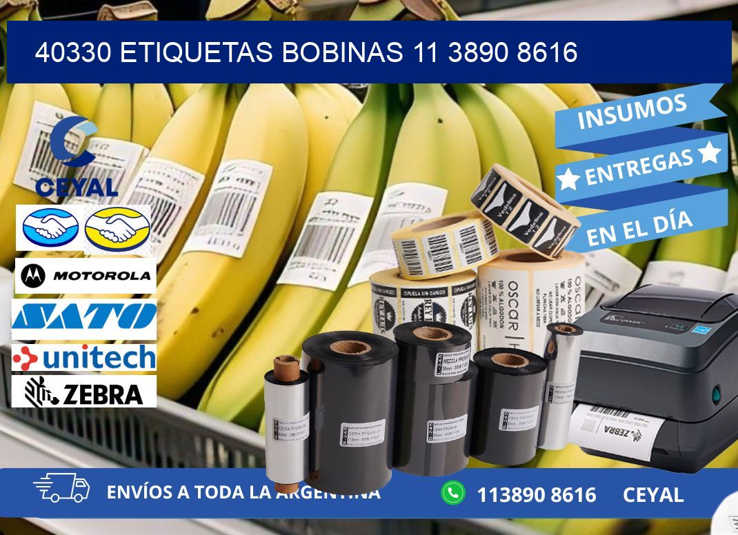 40330 ETIQUETAS BOBINAS 11 3890 8616