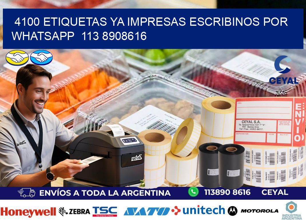4100 ETIQUETAS YA IMPRESAS ESCRIBINOS POR WHATSAPP  113 8908616