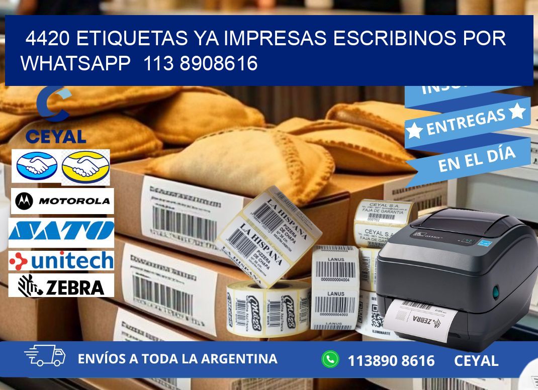 4420 ETIQUETAS YA IMPRESAS ESCRIBINOS POR WHATSAPP  113 8908616
