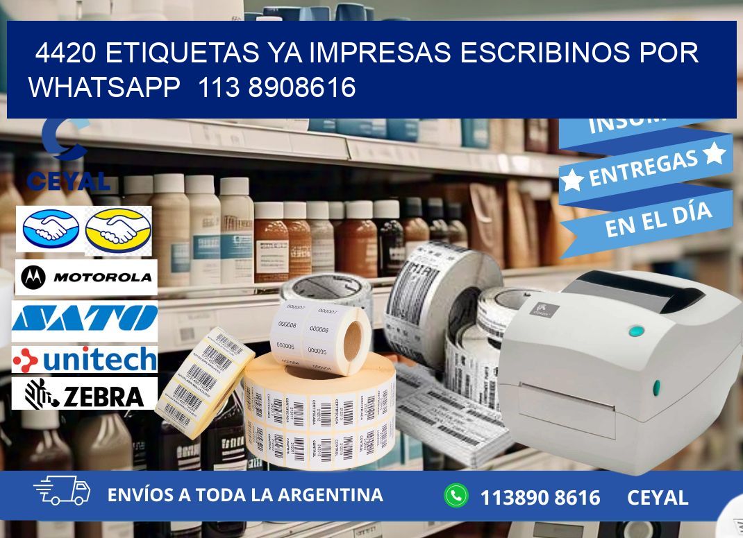 4420 ETIQUETAS YA IMPRESAS ESCRIBINOS POR WHATSAPP  113 8908616