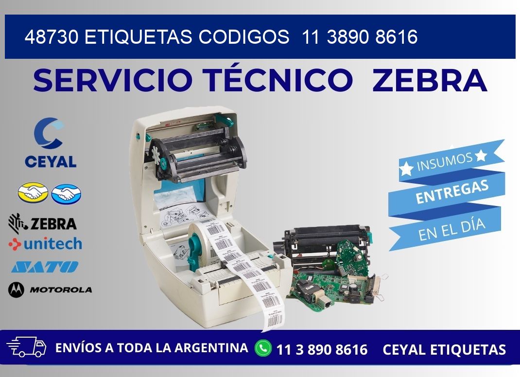48730 ETIQUETAS CODIGOS 11 3890 8616