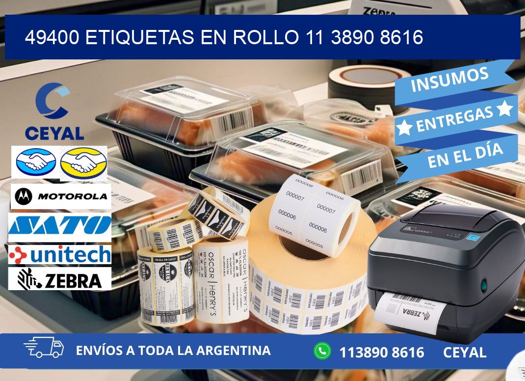 49400 ETIQUETAS EN ROLLO 11 3890 8616