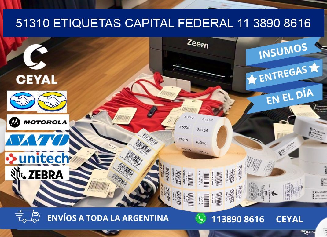 51310 ETIQUETAS CAPITAL FEDERAL 11 3890 8616