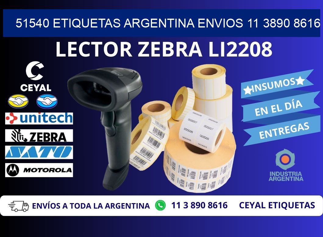 51540 ETIQUETAS ARGENTINA ENVIOS 11 3890 8616