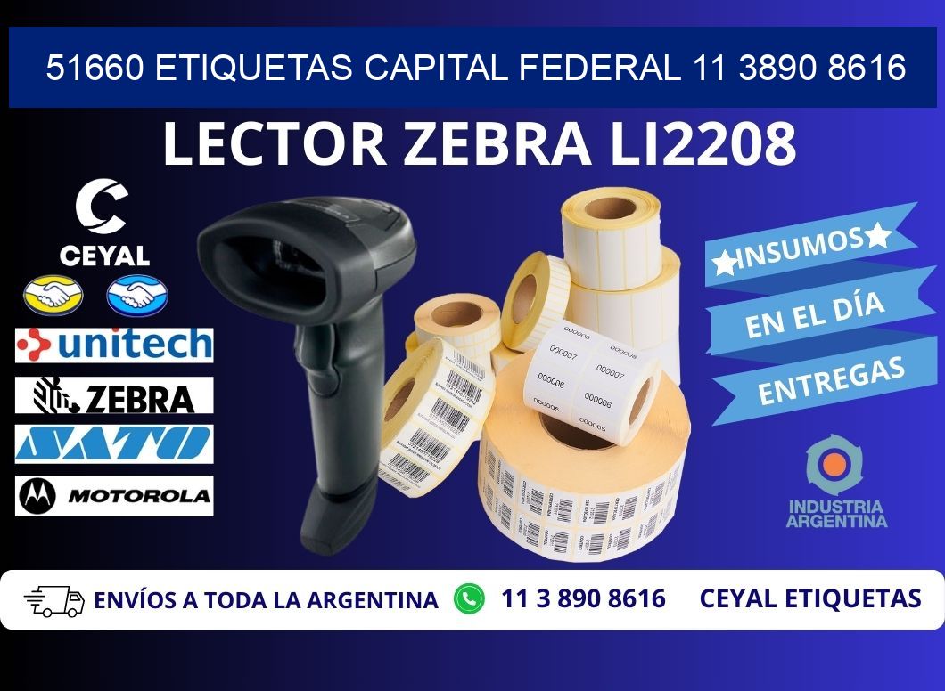 51660 ETIQUETAS CAPITAL FEDERAL 11 3890 8616