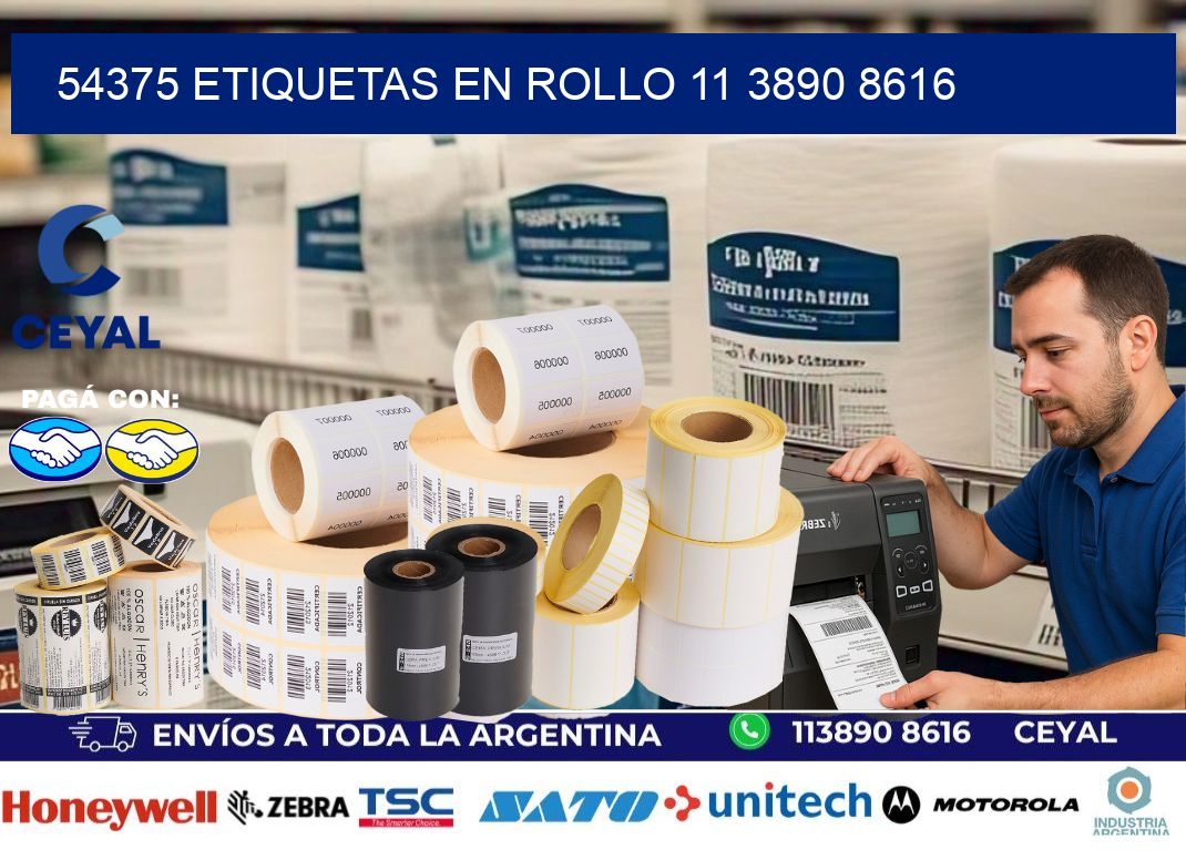 54375 ETIQUETAS EN ROLLO 11 3890 8616